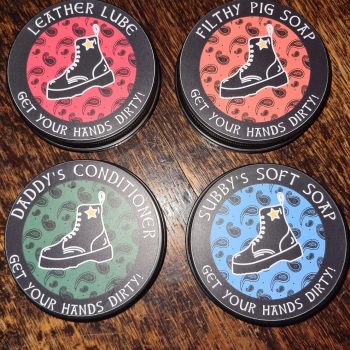 Set of 4 Dirty Hands bootblack products
